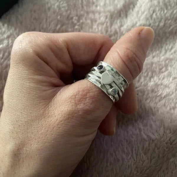 Δαχτυλίδι Spinner σε Σχήμα Καρδιάς