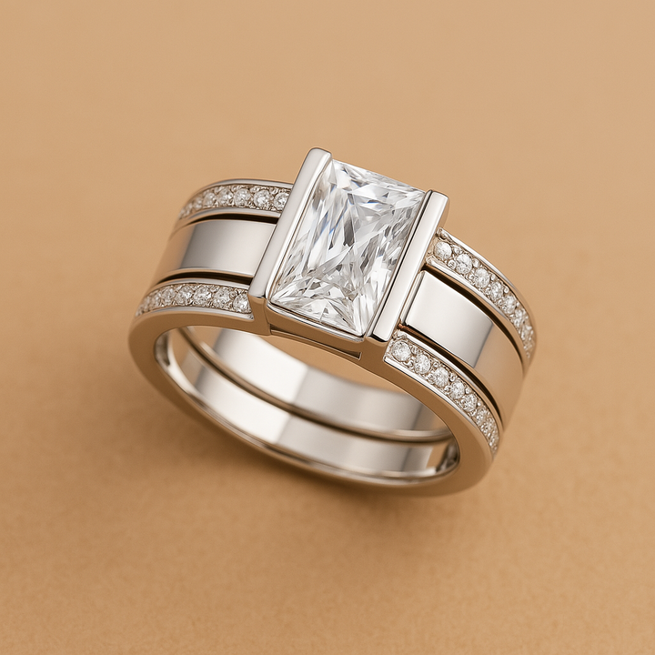 Vintage Δαχτυλίδι με Ενσωματωμένο Γυαλί