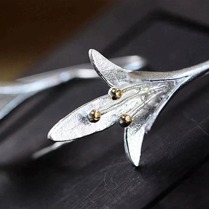 Σκουλαρίκια από Ασημί με Λουλούδι