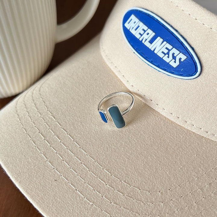 Δαχτυλίδι από Ασήμι με Μπλε Πέτρα