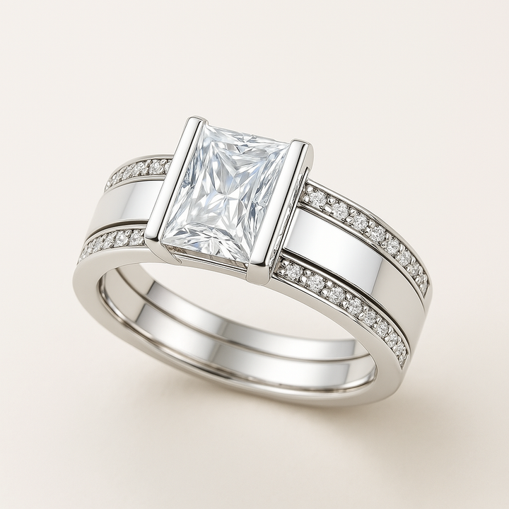 Vintage Δαχτυλίδι με Ενσωματωμένο Γυαλί