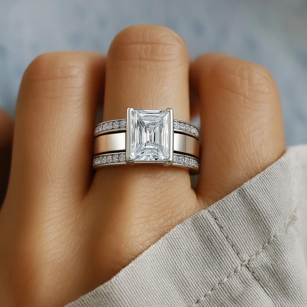 Vintage Δαχτυλίδι με Ενσωματωμένο Γυαλί