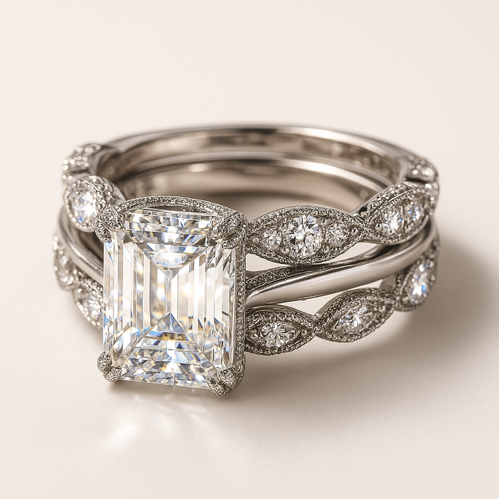 Λαμπερός Δακτύλιος σε Vintage Ασημί